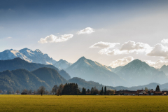 Bergpanorama bei Schwangau im Allgäu Bayern Deutschland