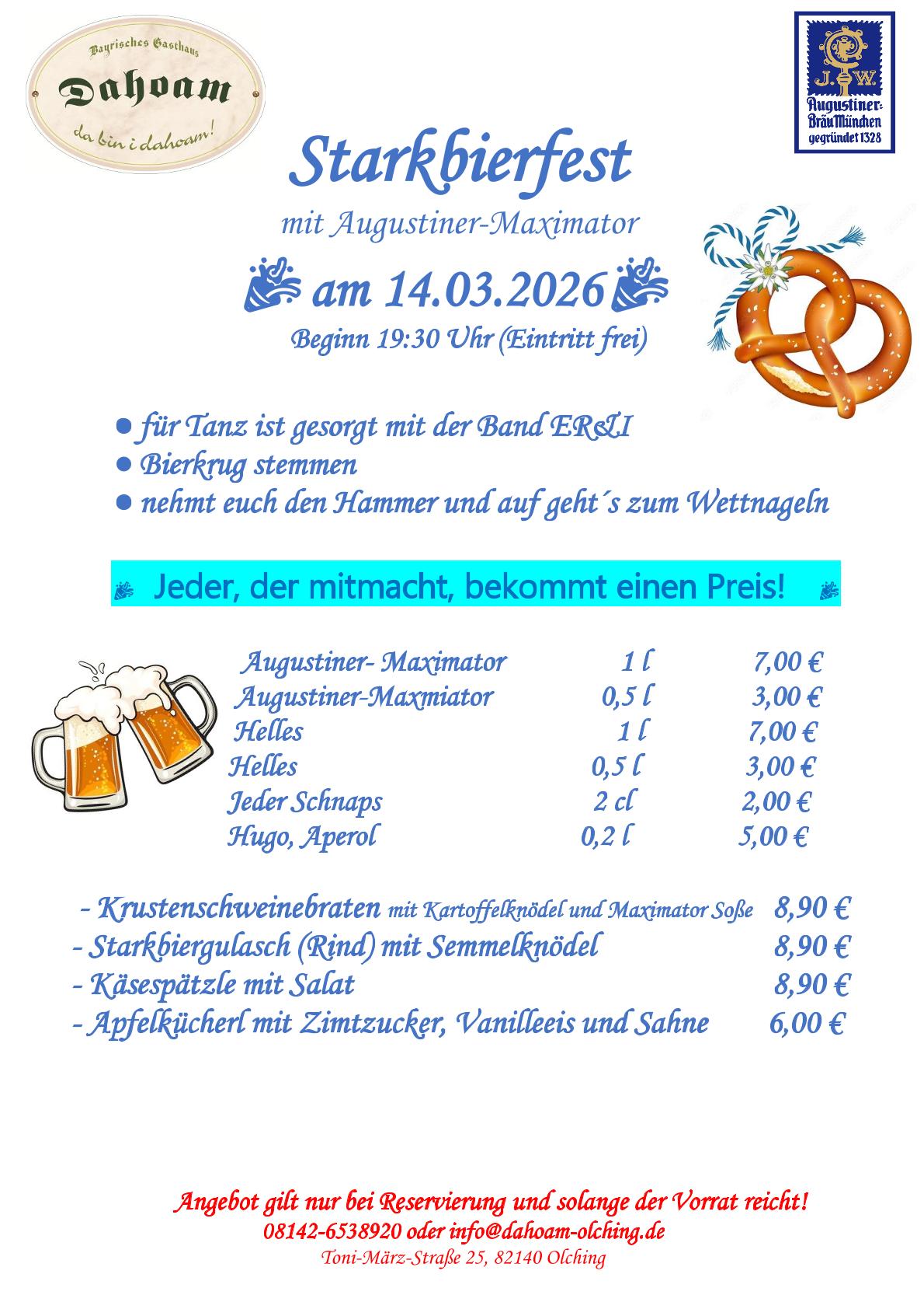 Featured image for “Starkbierfest am 14.03.2026”