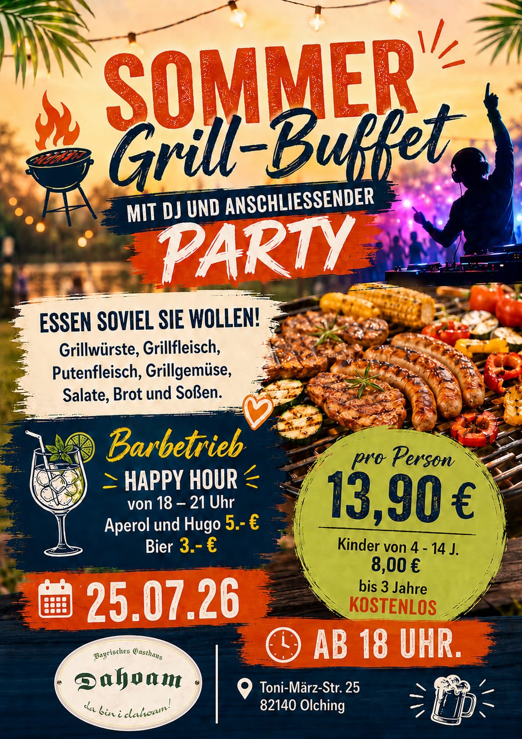 Featured image for “Sommer Grill-Buffet + Party am 25.07.2026”